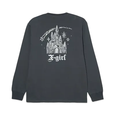 X-Girl Castle L/S Tee "Charcoal"