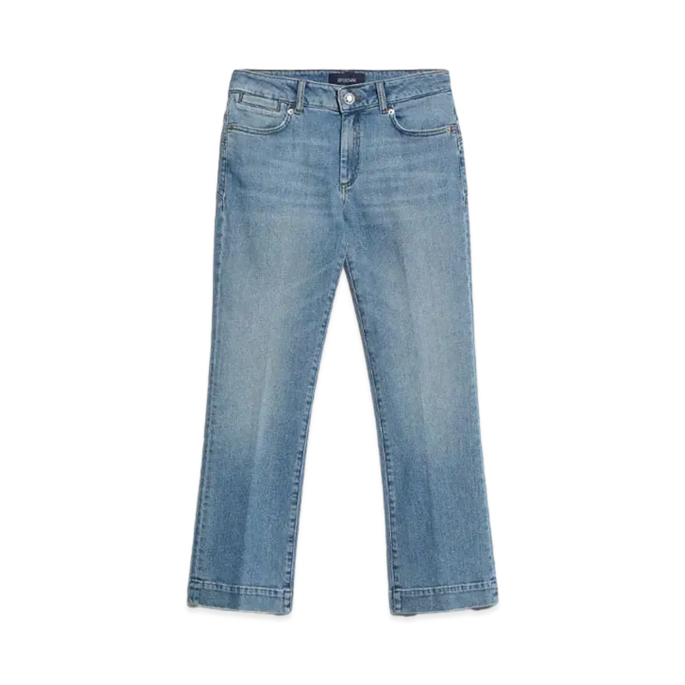 Max Mara Skelmo Cotton Cropped Denim Pants "Navy"