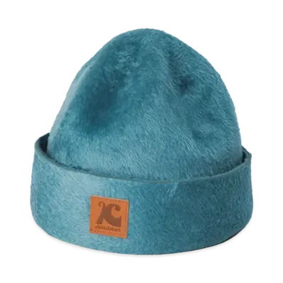 doublet x KIJIMA TAKAYUKI Leather Patch Felt Beanie "Blue"