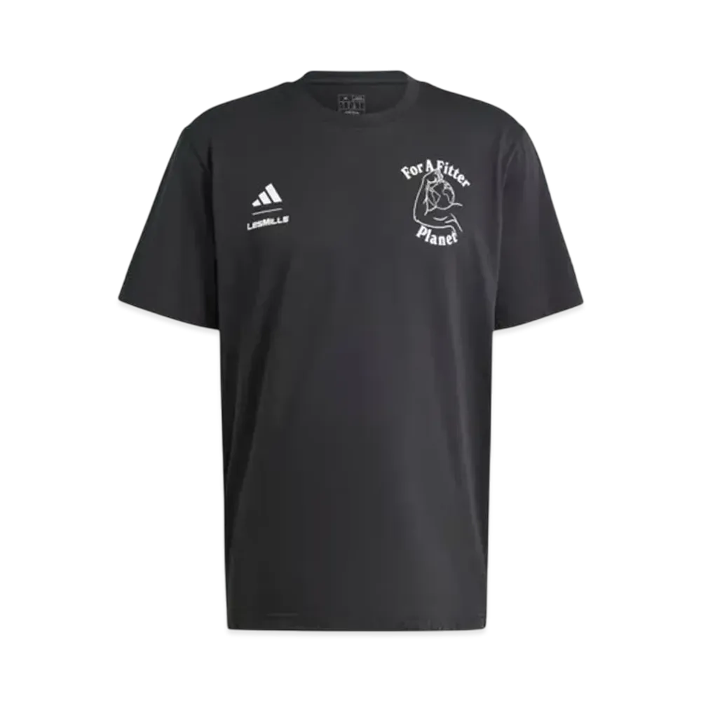adidas Les Mills For A Fitter Planet Graphic Short Sleeve T-shirt "Black"
