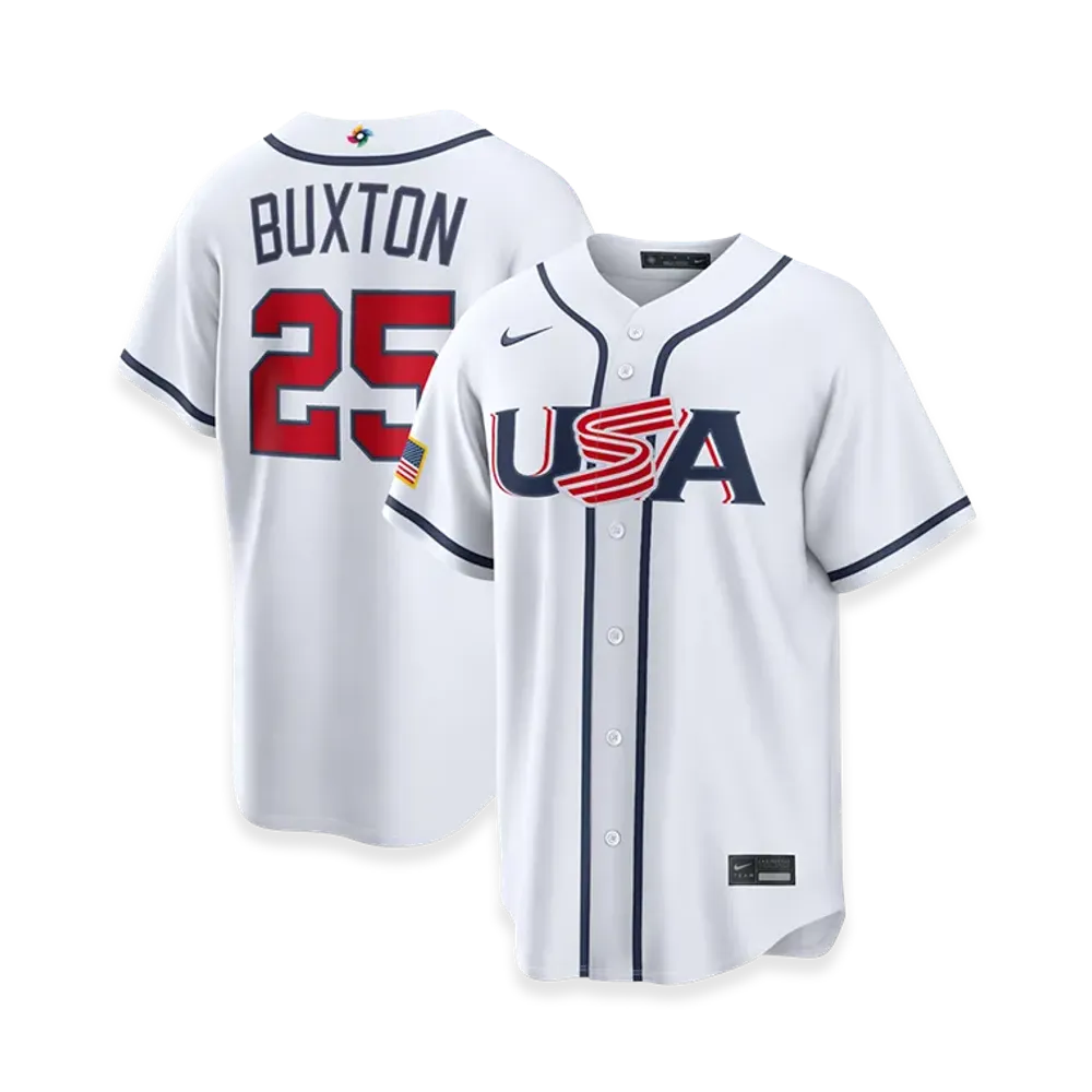 Nike 2026WBC World Baseball Classic Byron Buxton USA Baseball Home Stadium Jersey "White"