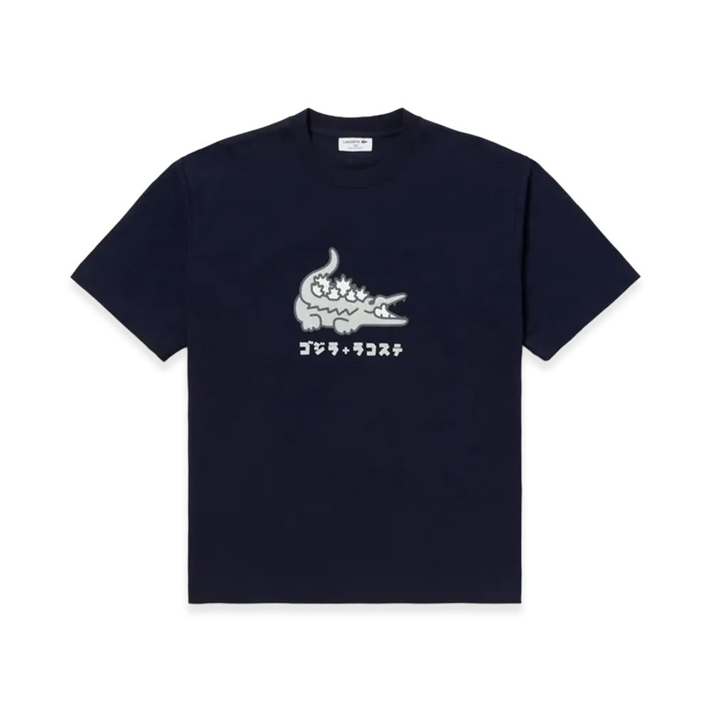 LACOSTE x Godzilla 2.0 Tee "Navy"