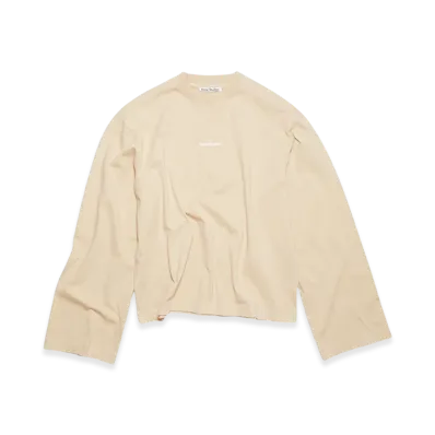 Acne Studios Logo Long Sleeve T-Shirt "Beige"