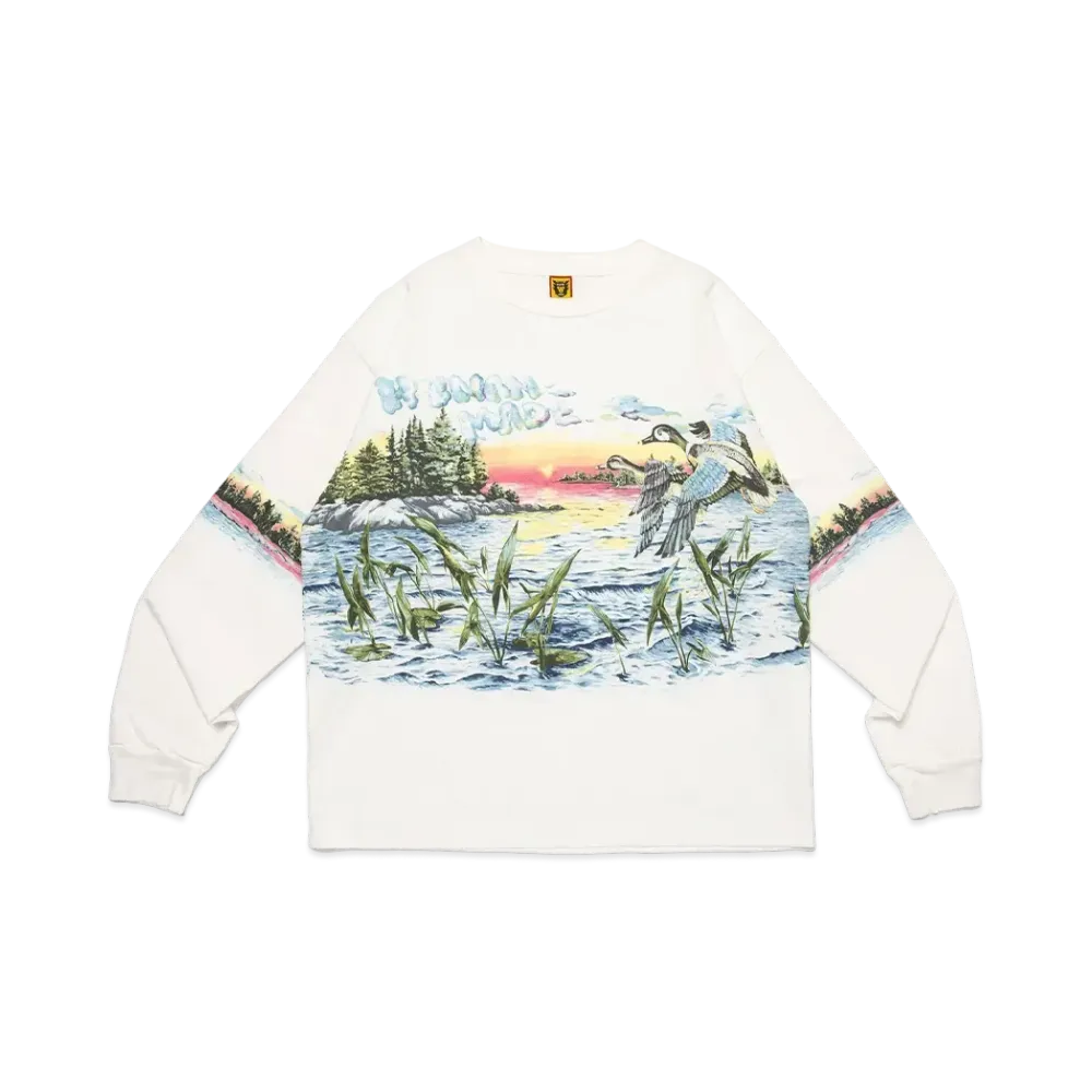 HUMAN MADE Graphic L/S T-Shirt "White"