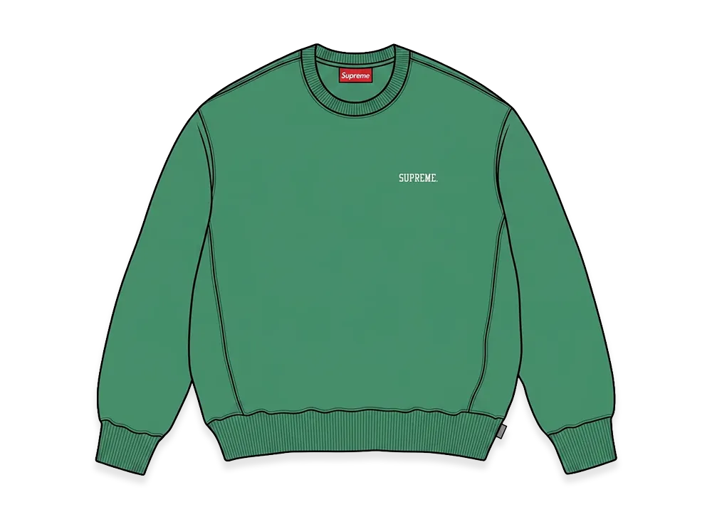 Supreme Washed Crewneck "Geen"