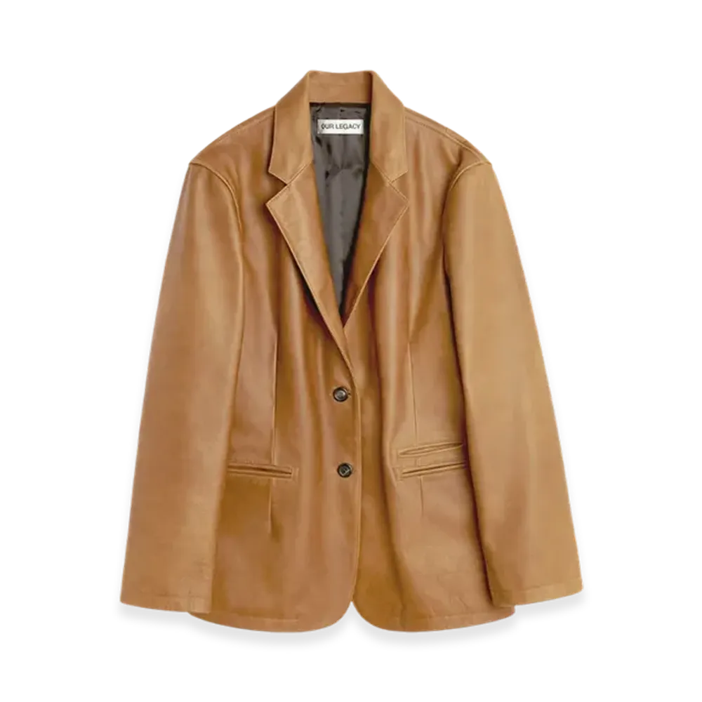 OUR LEGACY Women's Opening Blazer "Burnt Sugar Leather"