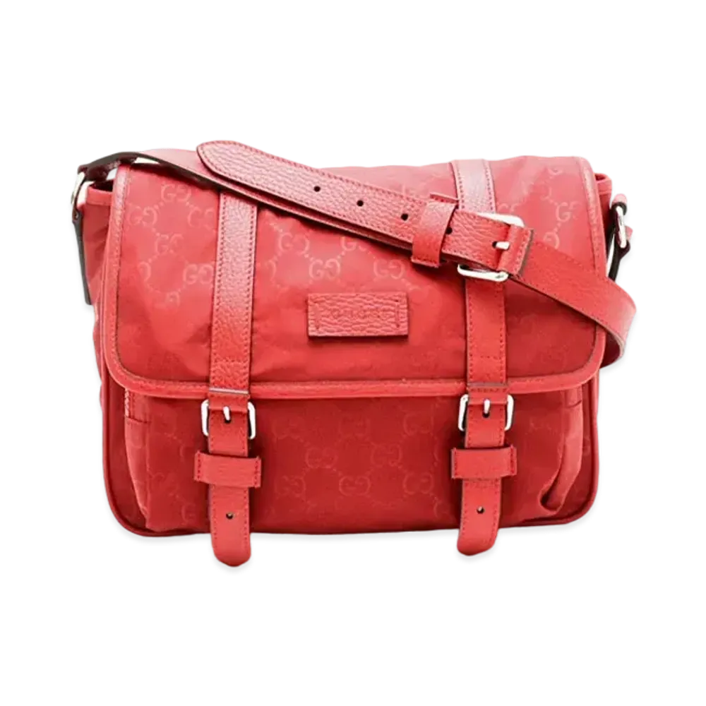 GUCCI Messenger GG Nylon "Red"