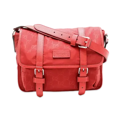 GUCCI Messenger GG Nylon "Red"