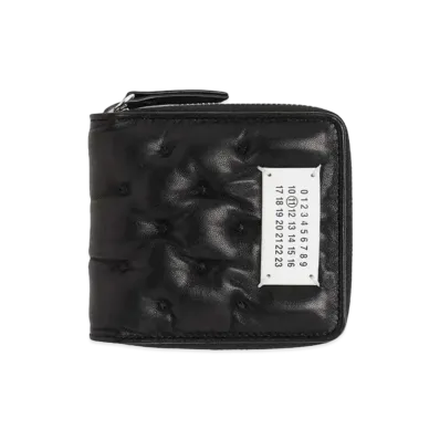 Maison Margiela WALLET COMPACT ZIP AROUND W COIN HOLDER "BLACK"
