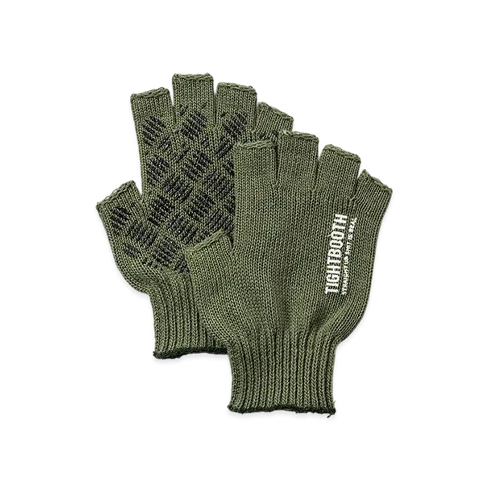 TIGHTBOOTH Logo Fingerless Glove "Olive"