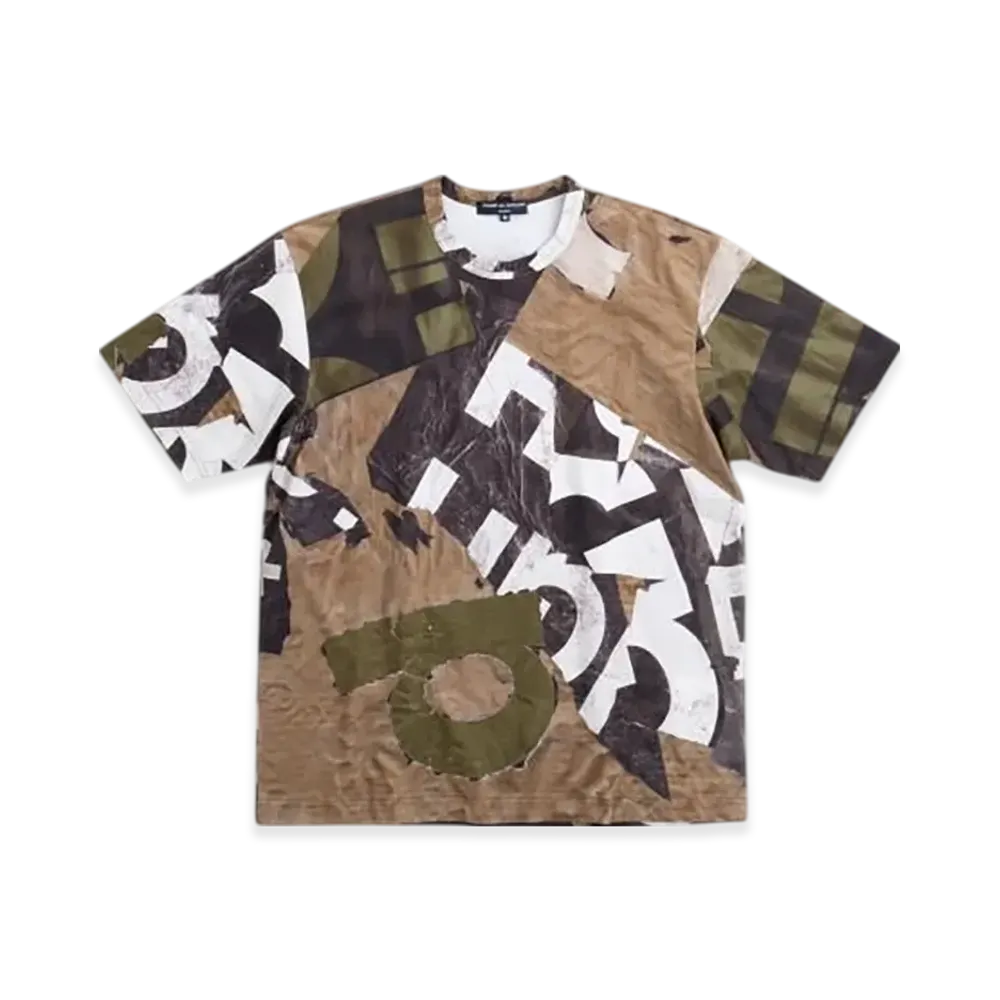 COMME des GARCONS HOMME Collage Print T "Khaki"