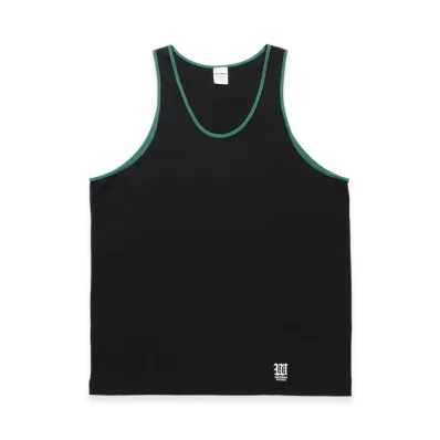 WACKO MARIA Washed Heavy Weight Ringer Tank Top "Black"