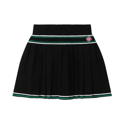Casablanca Pleated Knit Skirt "Black"