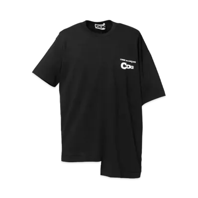 CDG Asymmetric Split T-Shirt "Black"