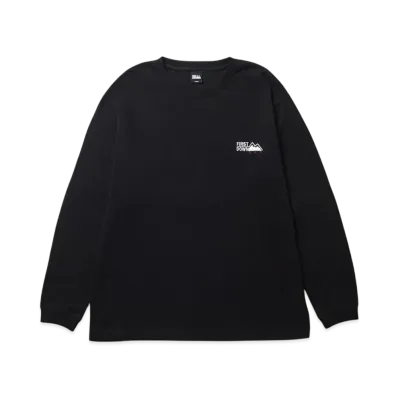 FIRST DOWN Logo L/S Tee Cotton Jersey "Black"