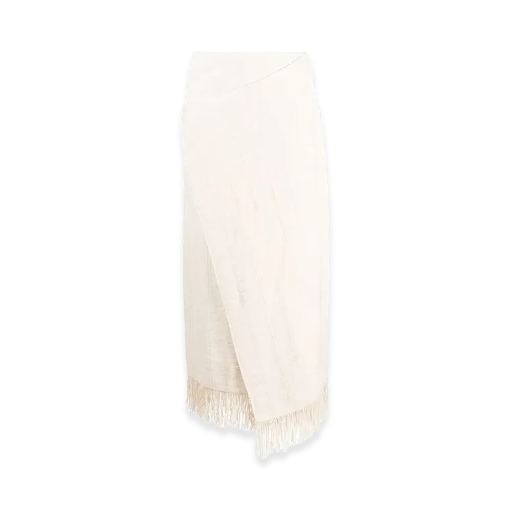 Jil Sander Women's Cotton Blend Midi Skirt "Beige"