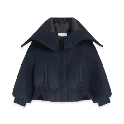DRIES VAN NOTEN Women's Bonded Short Parka "Navy"