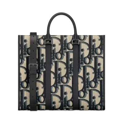 Dior East-West Tote Bag Maxi Dior Oblique Jacquard "Beige/Black"