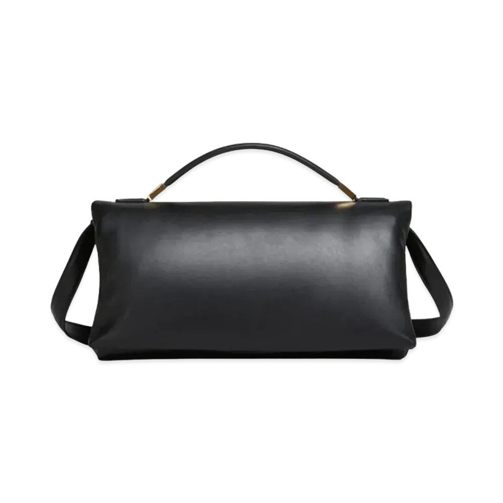 Marni Leather Prisma Top Handle Bag "Black"