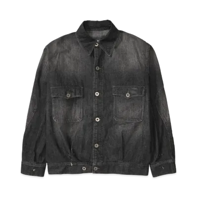 Maison Margiela Men's Distressed Denim Jacket "Black"