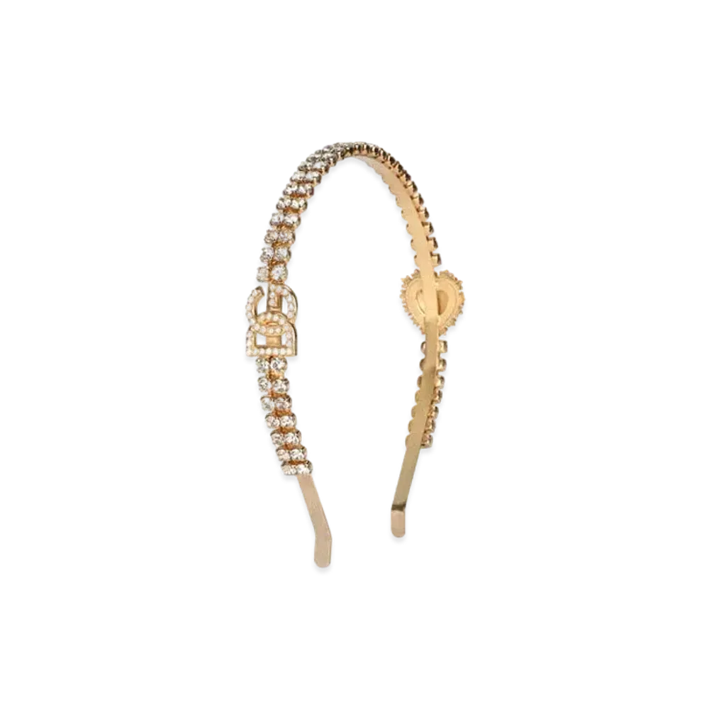 Dolce&Gabbana Headband With DG Logo And Sacred Heart "Gold"