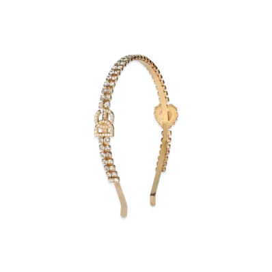 Dolce&Gabbana Headband With DG Logo And Sacred Heart "Gold"