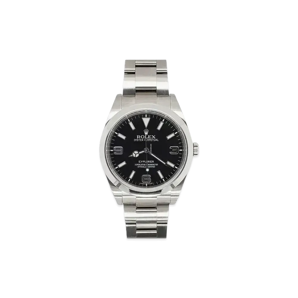 ROLEX [Old Model] Explorer I "Black/Stainless Steel" 214270