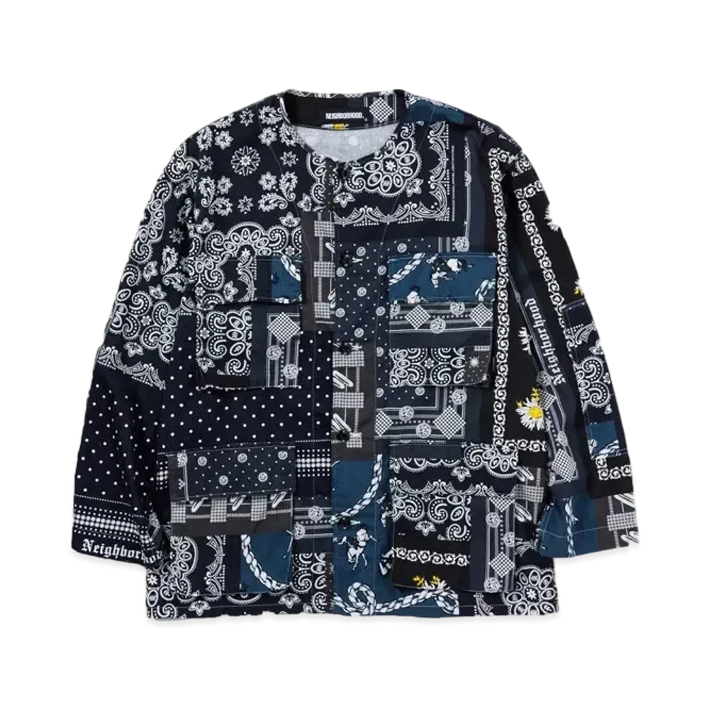 NEIGHBORHOOD BANDANA . NC / C-SHIRT . LS "Black"