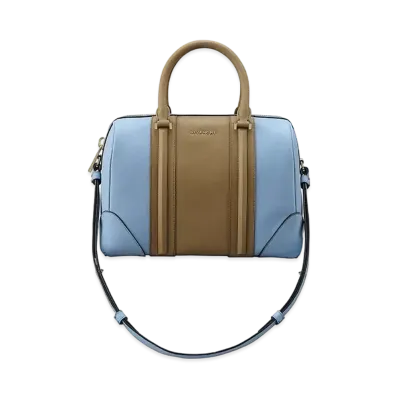 GIVENCHY Lucrezia Leather 2Way Boston Bag "Light Blue/Beige"