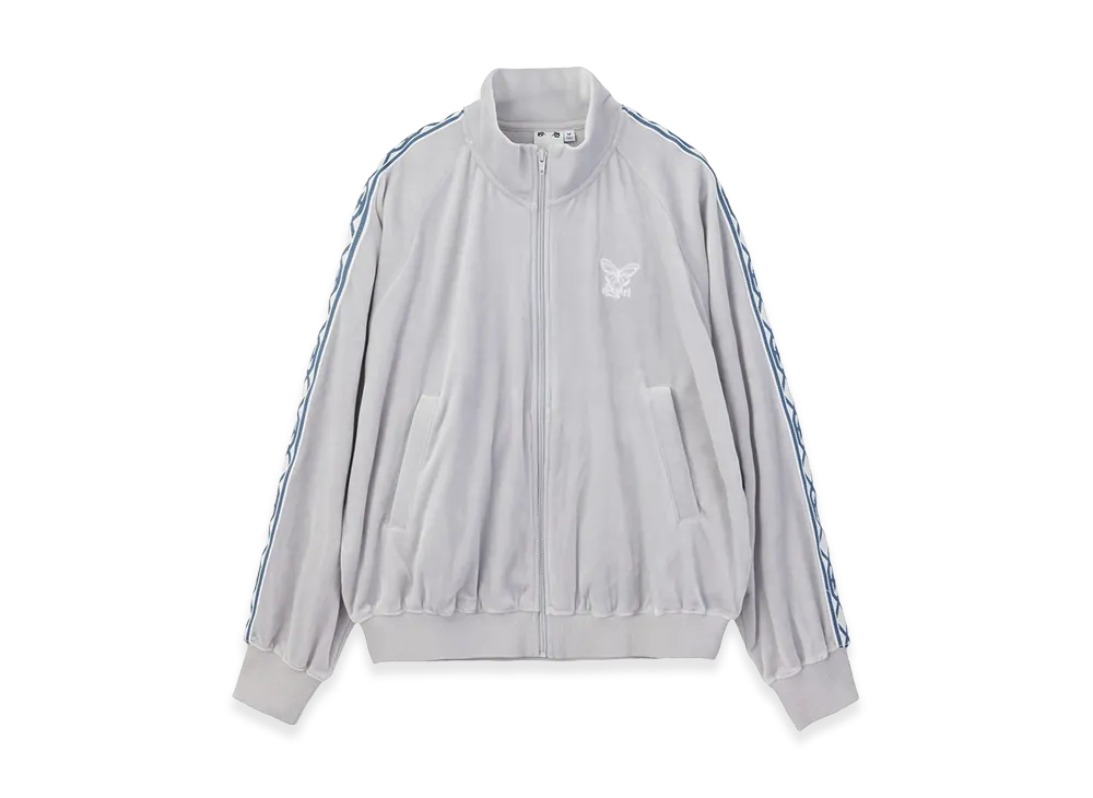 X-Girl Women's Butterfly Velour Track Jacket "Grey"
