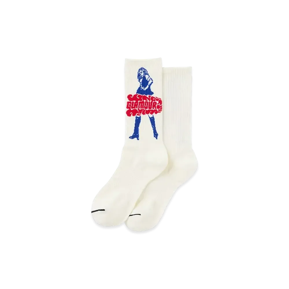 HYSTERIC GLAMOUR Vixen Girl Sports Socks "White"