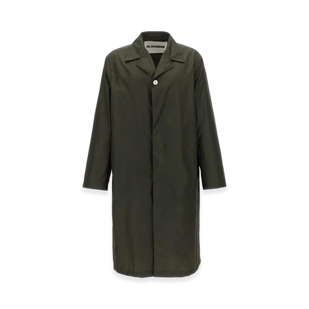 Jil Sander Single-Breasted Trench Coat "Green"