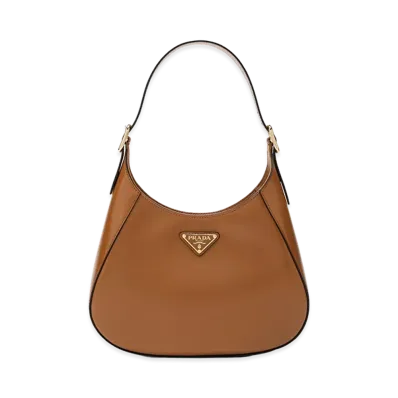 PRADA Women's Borsa Hobo A Spalla "Cannella"