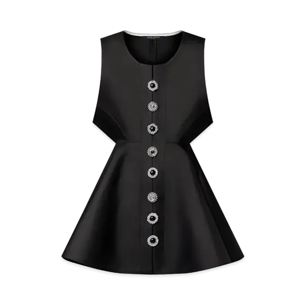Louis Vuitton Boxy Button Front Dress "Noir"