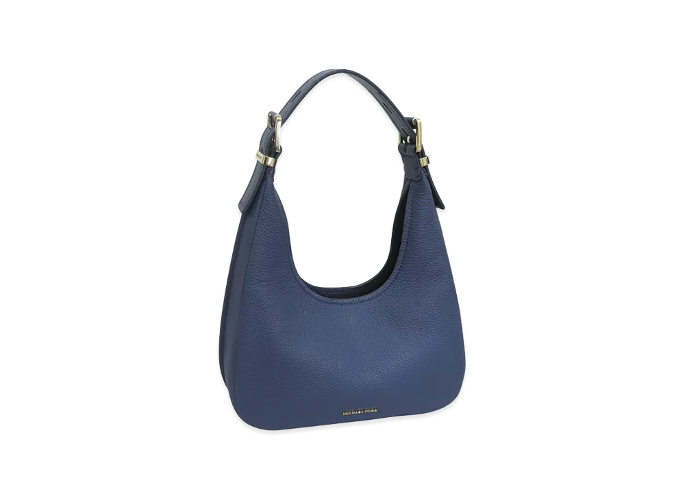 MICHAEL KORS Women's Nolita Small Pebbled Leather Hobo Shoulder Bag "Navy"