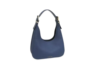 MICHAEL KORS Women's Nolita Small Pebbled Leather Hobo Shoulder Bag "Navy"