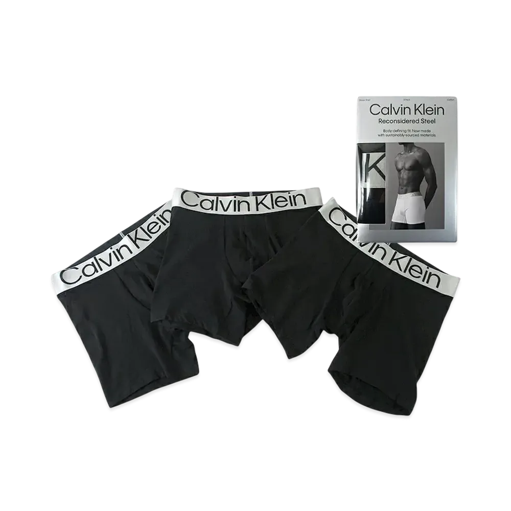 Calvin Klein 3 Pieces Cotton Stretch Boxer Shorts "Black"