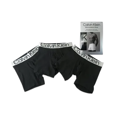 Calvin Klein 3 Pieces Cotton Stretch Boxer Shorts "Black"
