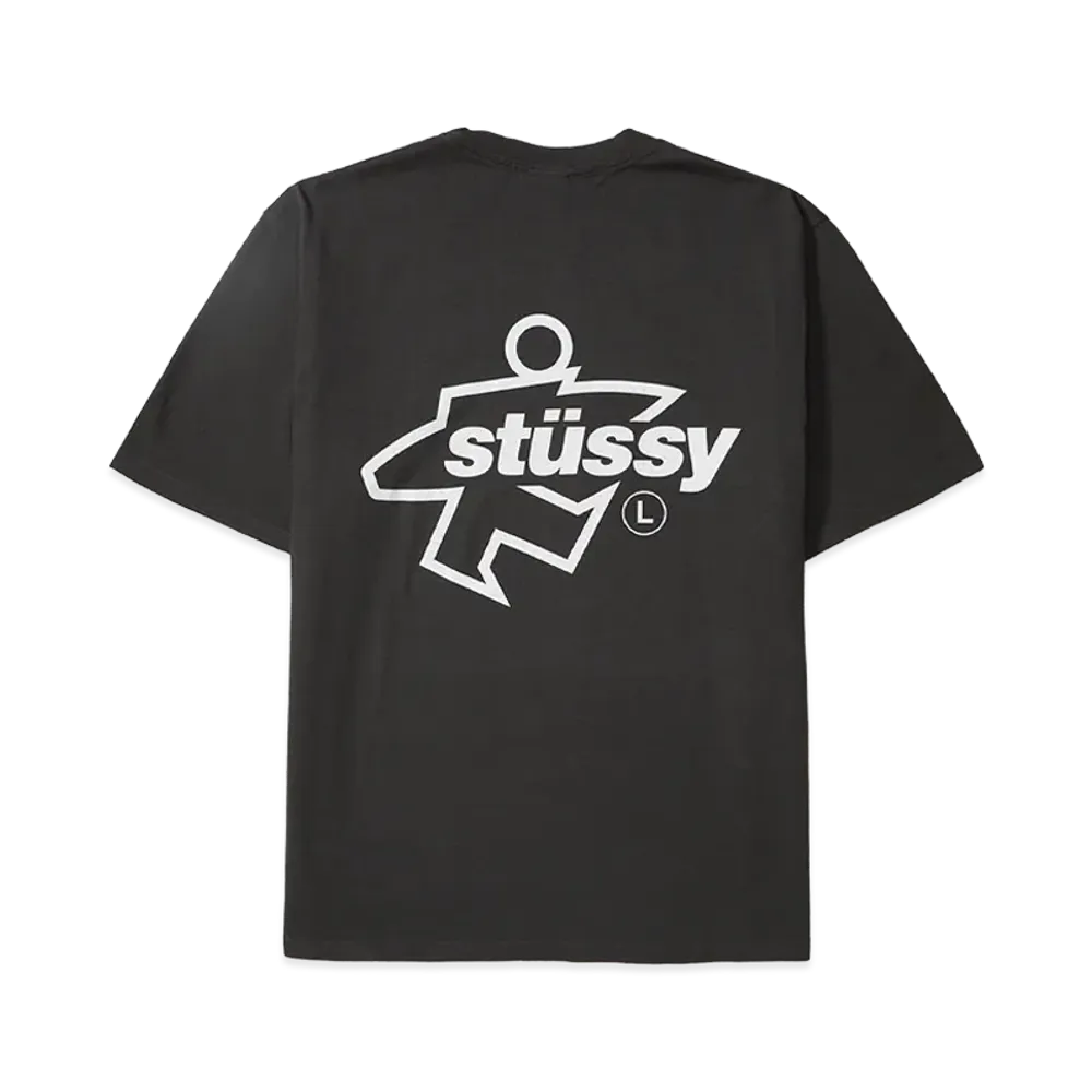 Stussy Surf Size Tee Pigment Dyed "Faded Black"