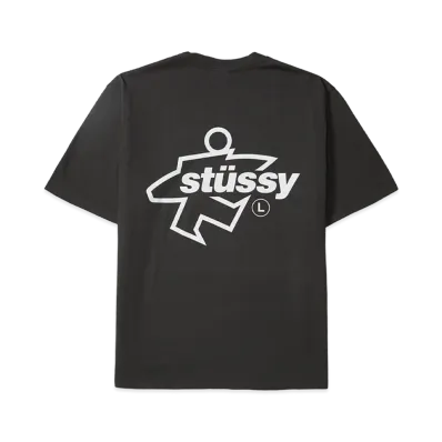 Stussy Surf Size Tee Pigment Dyed "Faded Black"