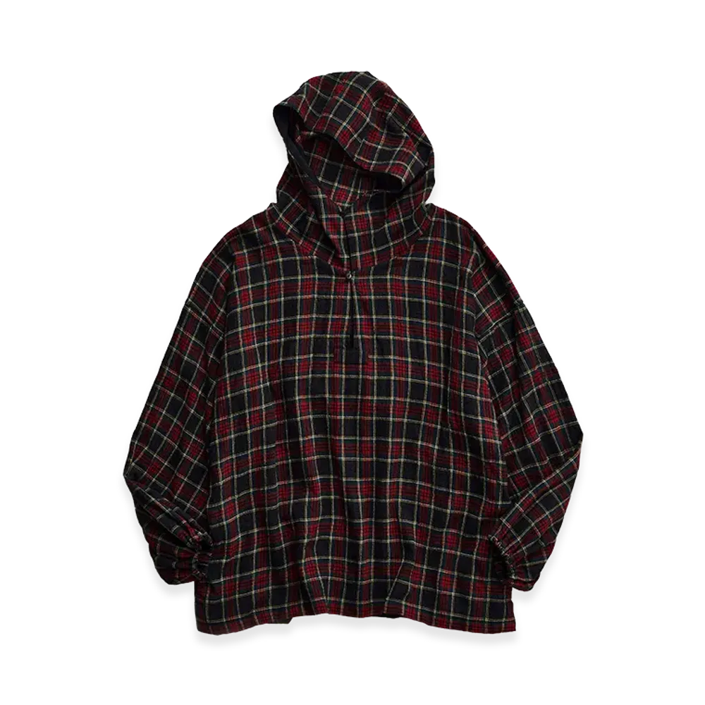 NICENESS Lowden Felted British Check Snow Parka "Gray"