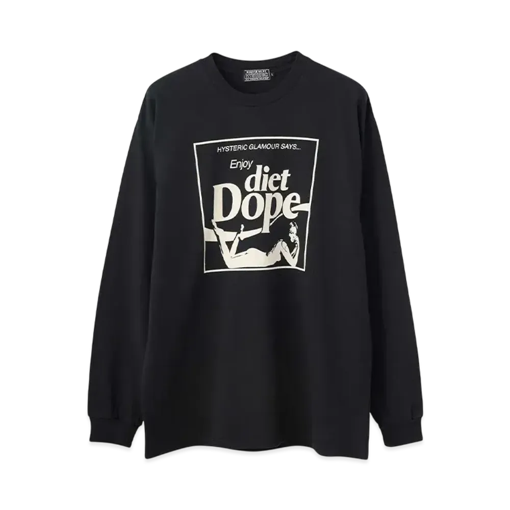 HYSTERIC GLAMOUR Diet Dope T-Shirt "Black"