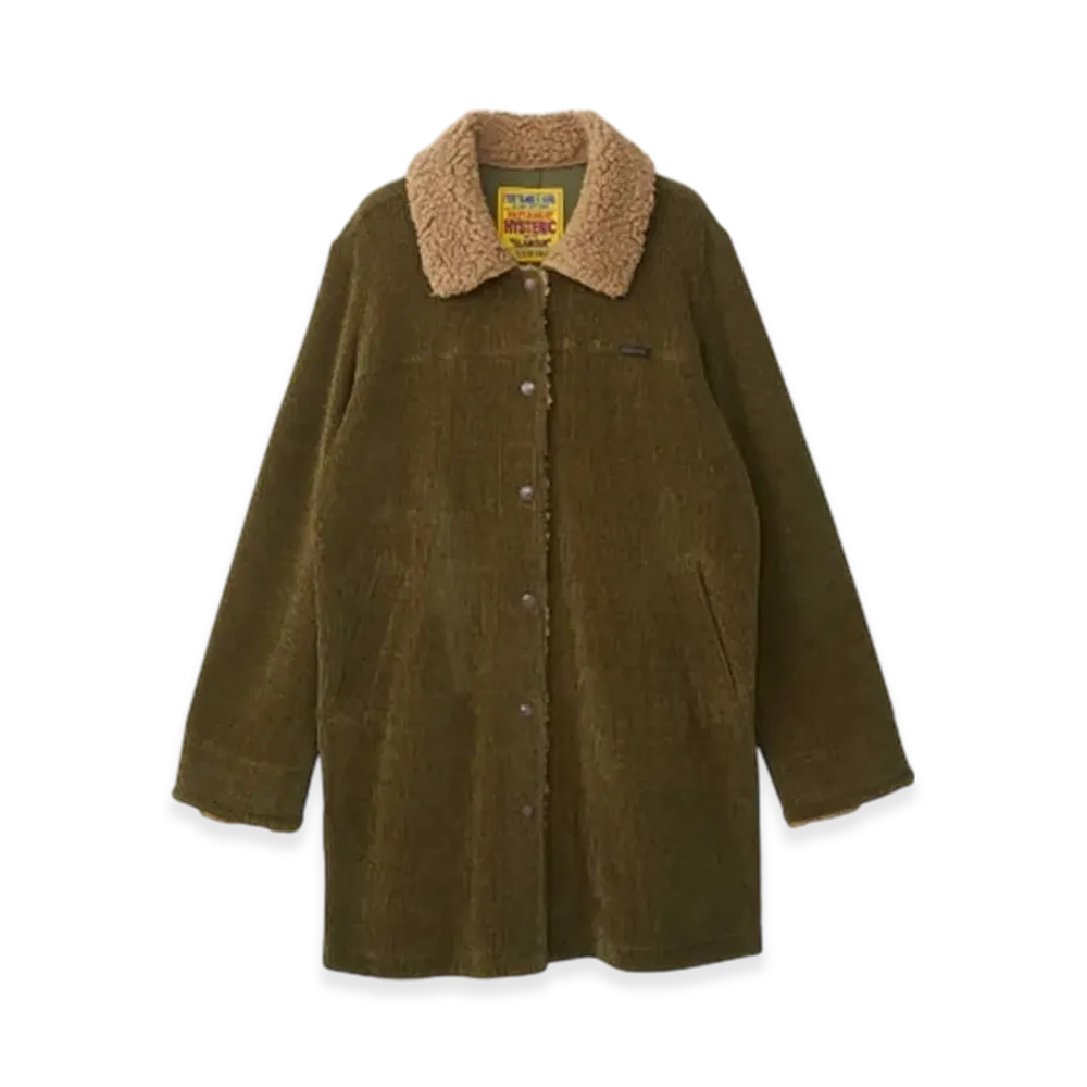 HYSTERIC GLAMOUR Fleece-Lined Trench Coat "Khaki"