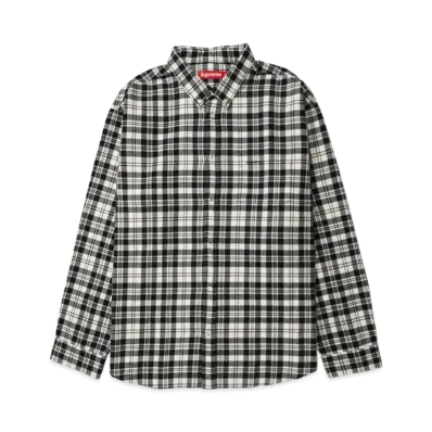 Supreme Plaid Flannel Shirt "White"