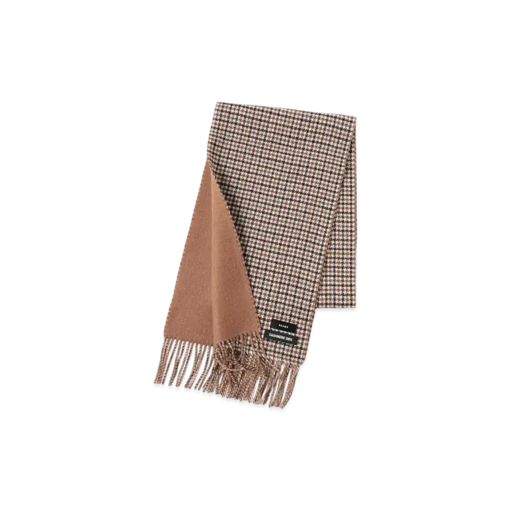 BEAMS Cashmere Reversible Scarf "Gunclub/Camel"