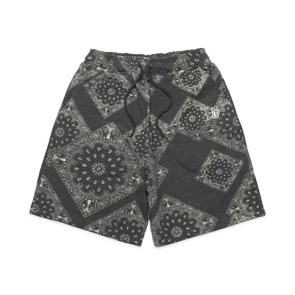 FR2 Original Paisley Pattern Sweat Short Pants "Black"