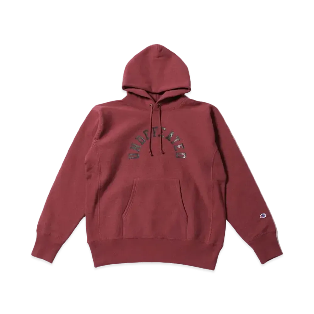 UNDEFEATED CHAMPION ARCH LOGO RW HOOD SWEAT - C8-Q141 "Burgundy"