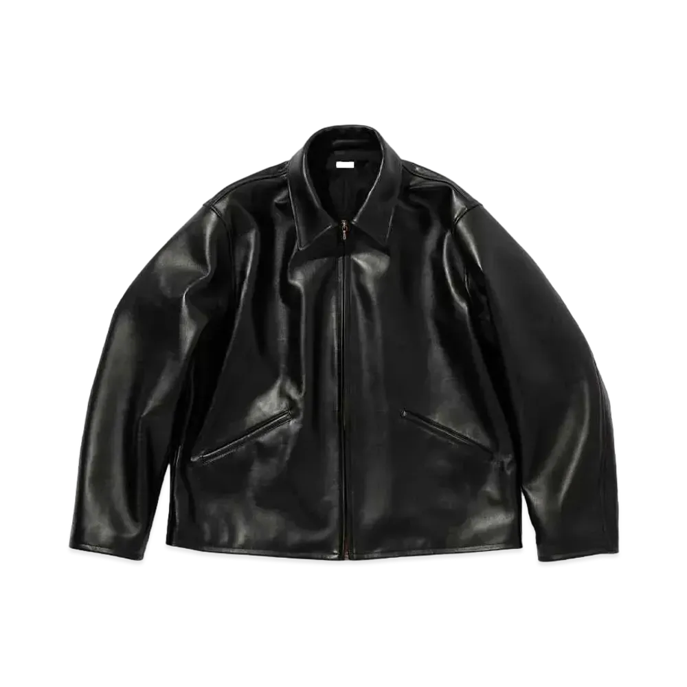A.PRESSE for BIOTOP Leather Sports Jacket "Black"