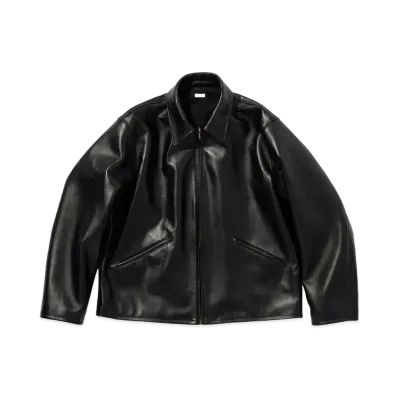 A.PRESSE for BIOTOP Leather Sports Jacket "Black"