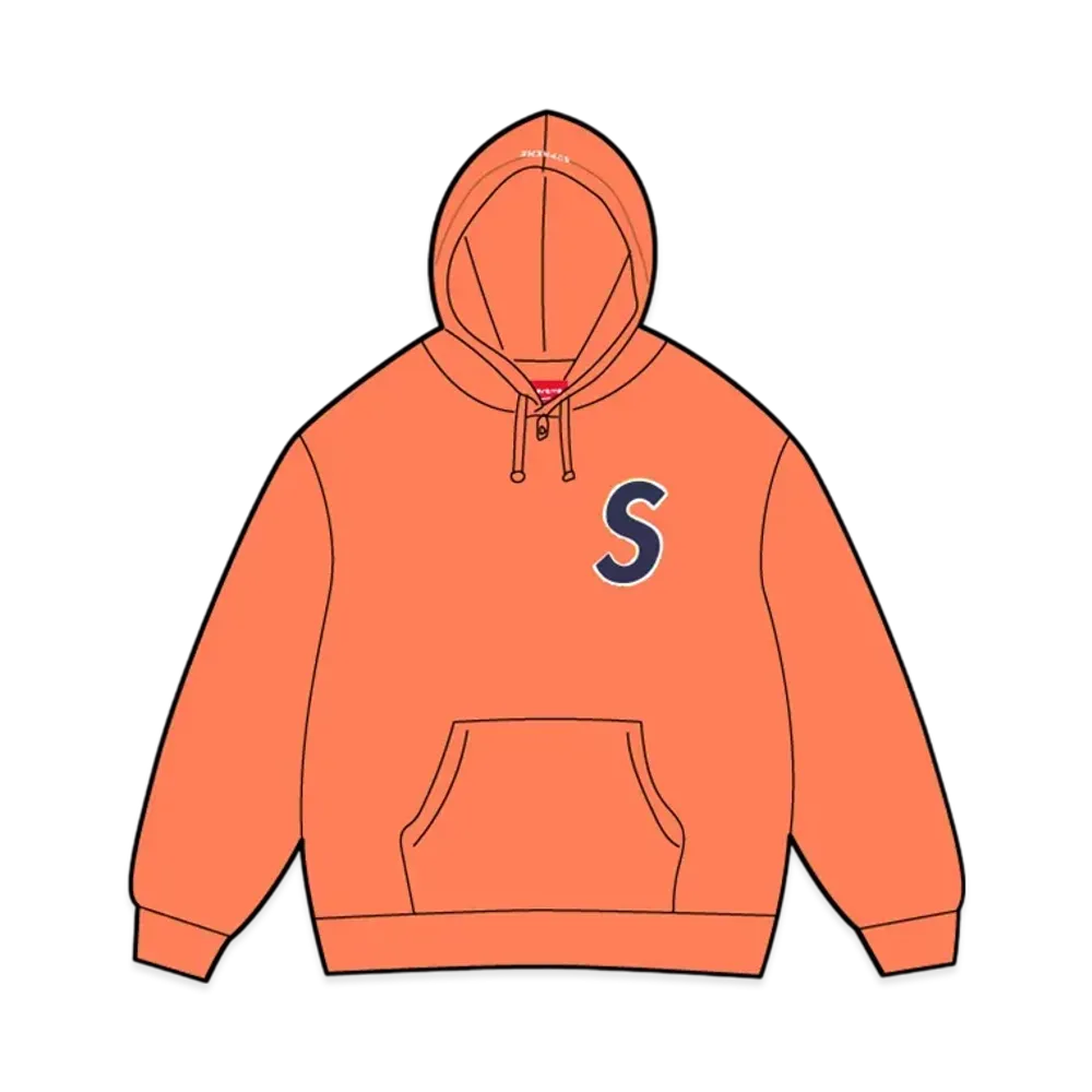 Supreme S Logo Hooded Sweatshirt "Bright Orange"